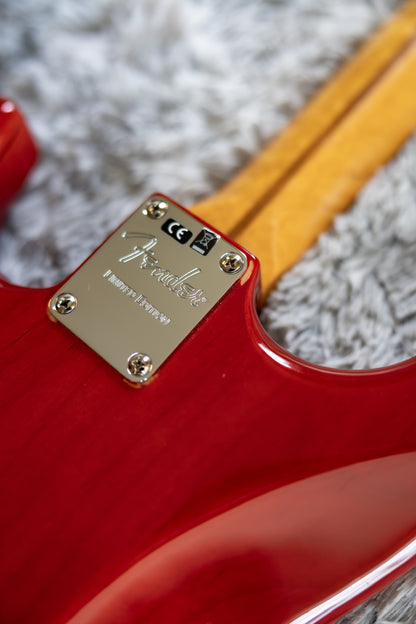 Clean Fender Rarities Series Flame Ash Top American Original '60s Stratocaster with Birdseye Maple Neck 2019 - Plasma Red Burst