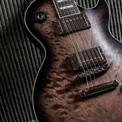 Gibson Mark Morton Signature Les Paul Modern Quilt 2026 - Translucent Ebony Burst Satin