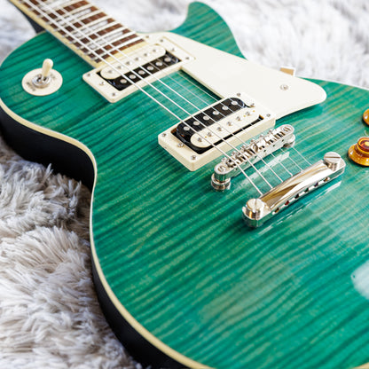 STUNNING Epiphone Les Paul Traditional Pro 2014 - Aqua Blue Satin
