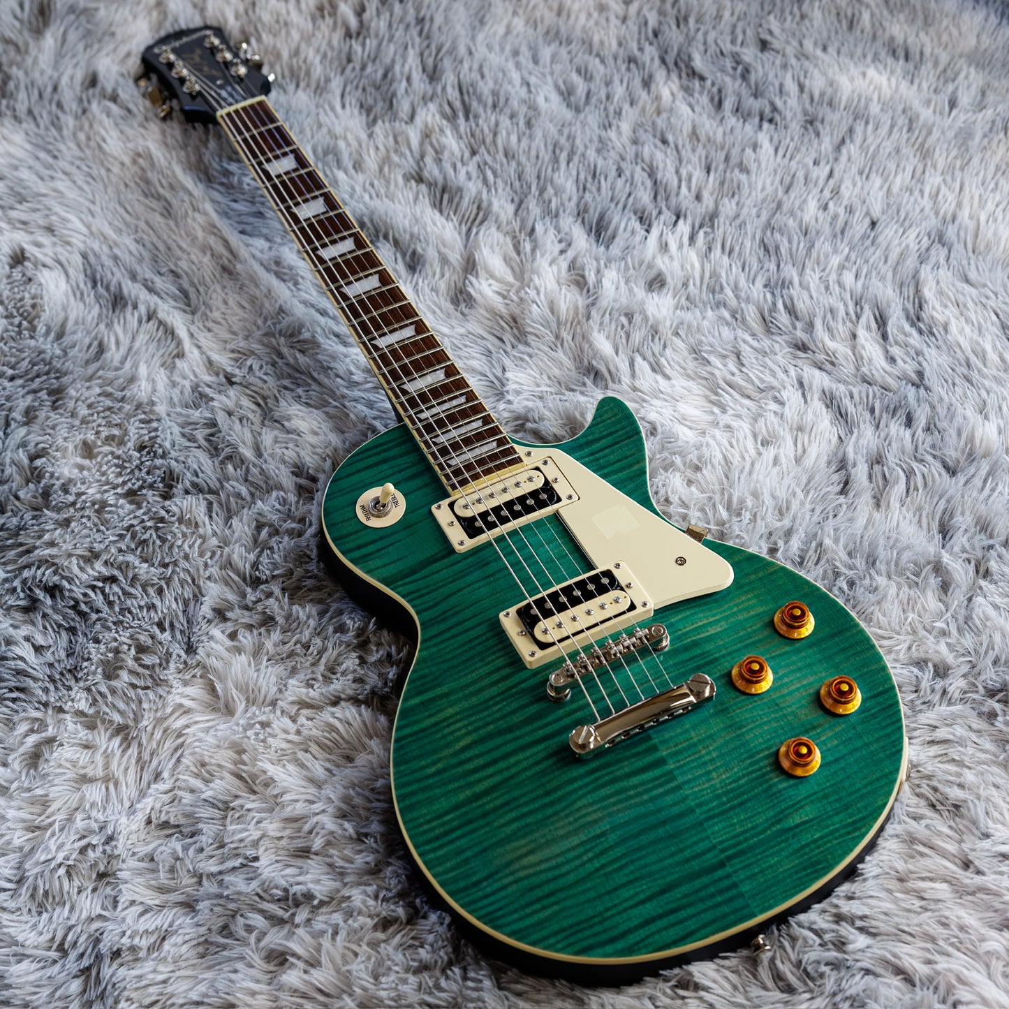 STUNNING Epiphone Les Paul Traditional Pro 2014 - Aqua Blue Satin