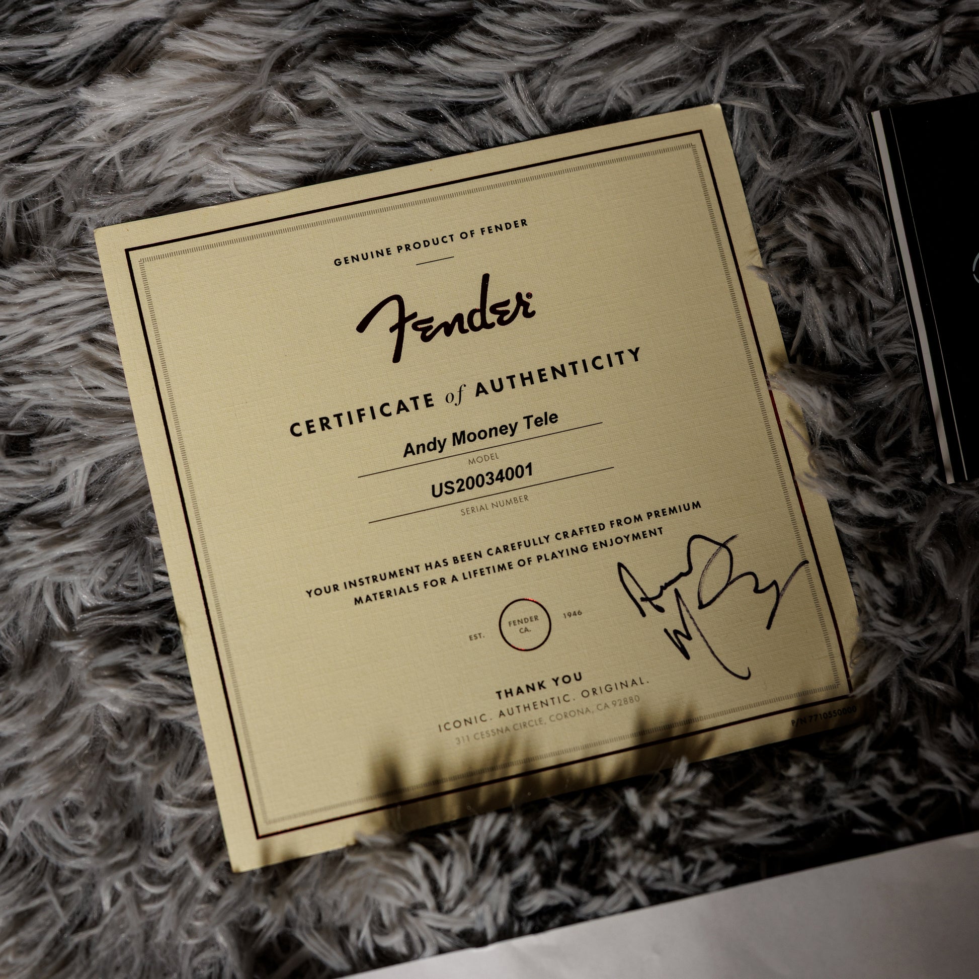 Fender Custom Shop Andy Mooney Telecaster 2021 - World Stamp Andorra