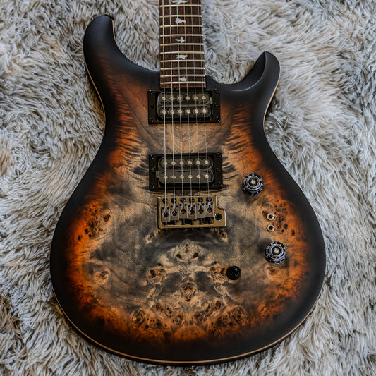 Minty PRS SE Custom 24-08 Poplar Burl Limited Edition 2025 - Charcoal Cherry Midnight Burst