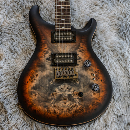 Minty PRS SE Custom 24-08 Poplar Burl Limited Edition 2025 - Charcoal Cherry Midnight Burst