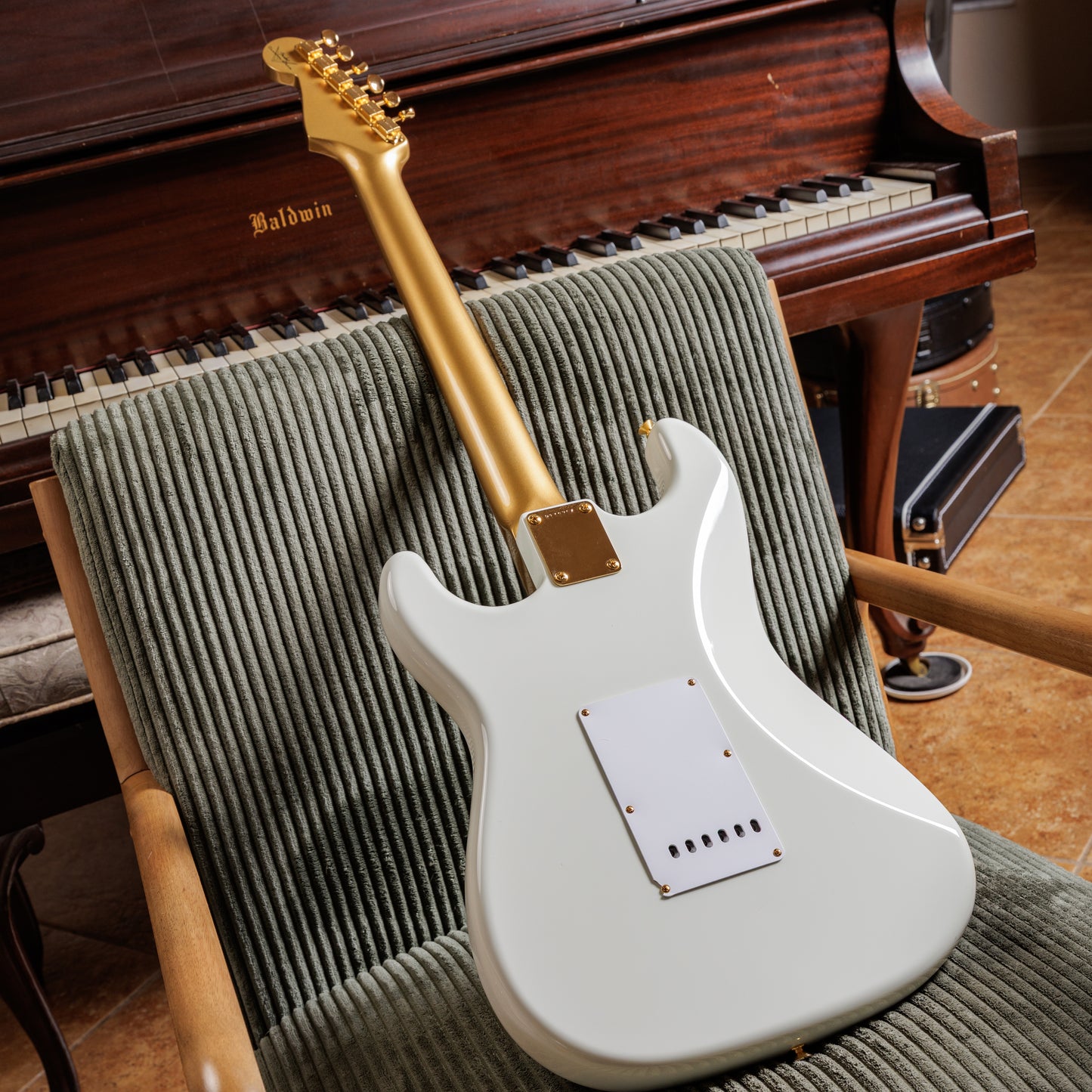 Fender Custom Shop 1959 Stratocaster NOS Olympic White / HLE Gold Lace Sensors