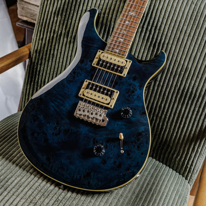PRS SE Custom 24 Exotic Poplar Burl Limited Edition 2019 - 2020 - Whale Blue