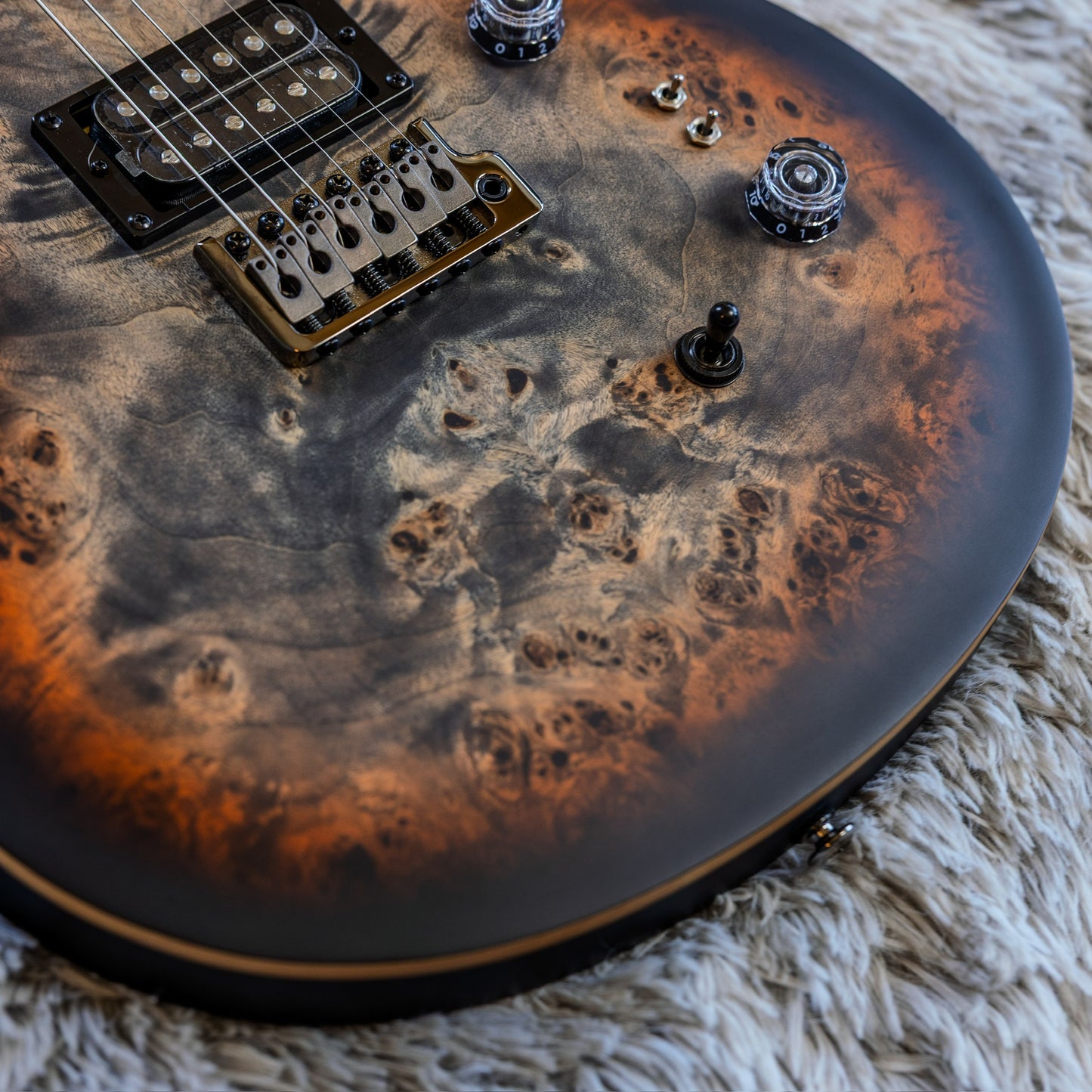 Minty PRS SE Custom 24-08 Poplar Burl Limited Edition 2025 - Charcoal Cherry Midnight Burst