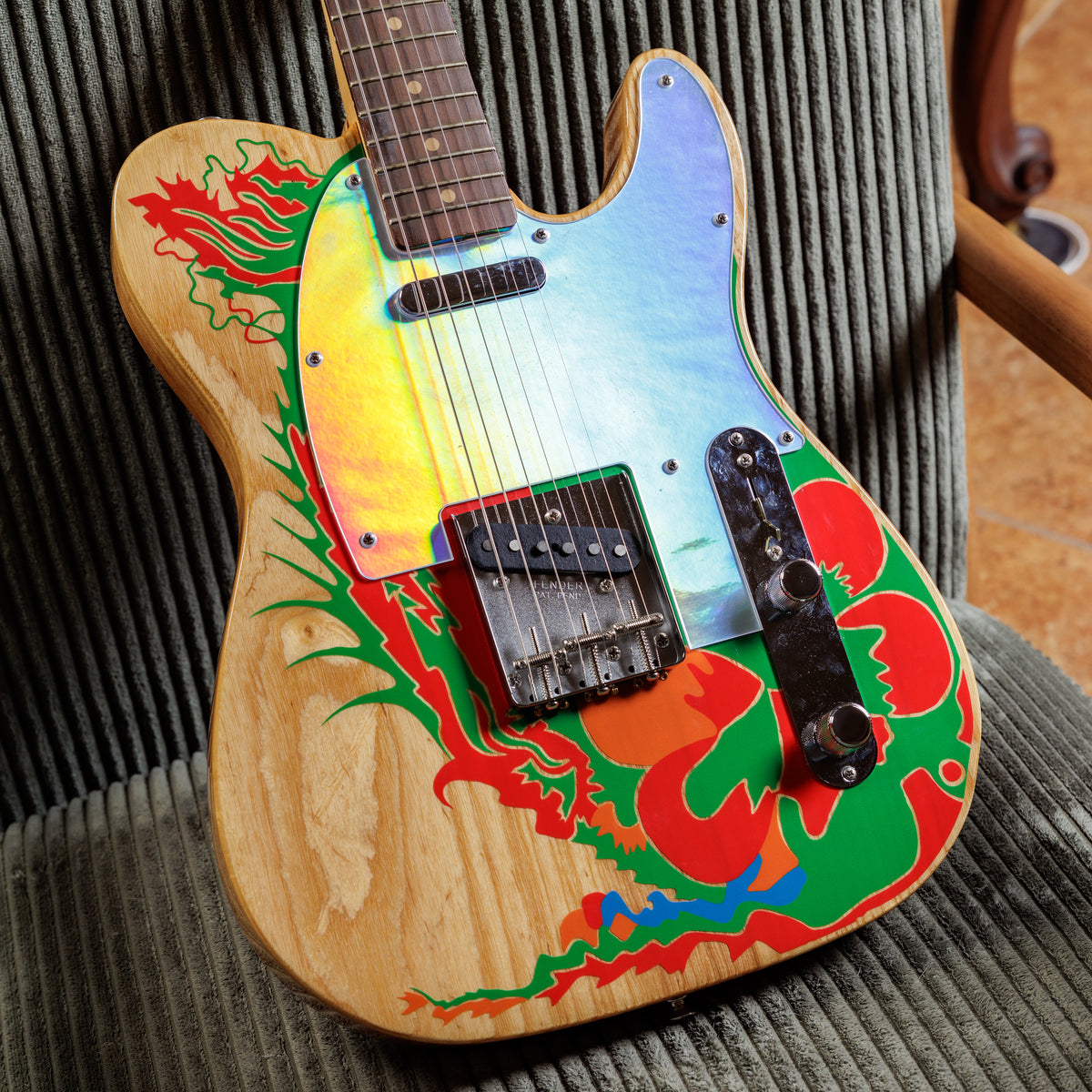 Fender Artist Series Jimmy Page Telecaster with Rosewood Fretboard 2019 - Natural with Dragon Graphic