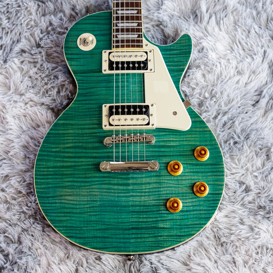 STUNNING Epiphone Les Paul Traditional Pro 2014 - Aqua Blue Satin