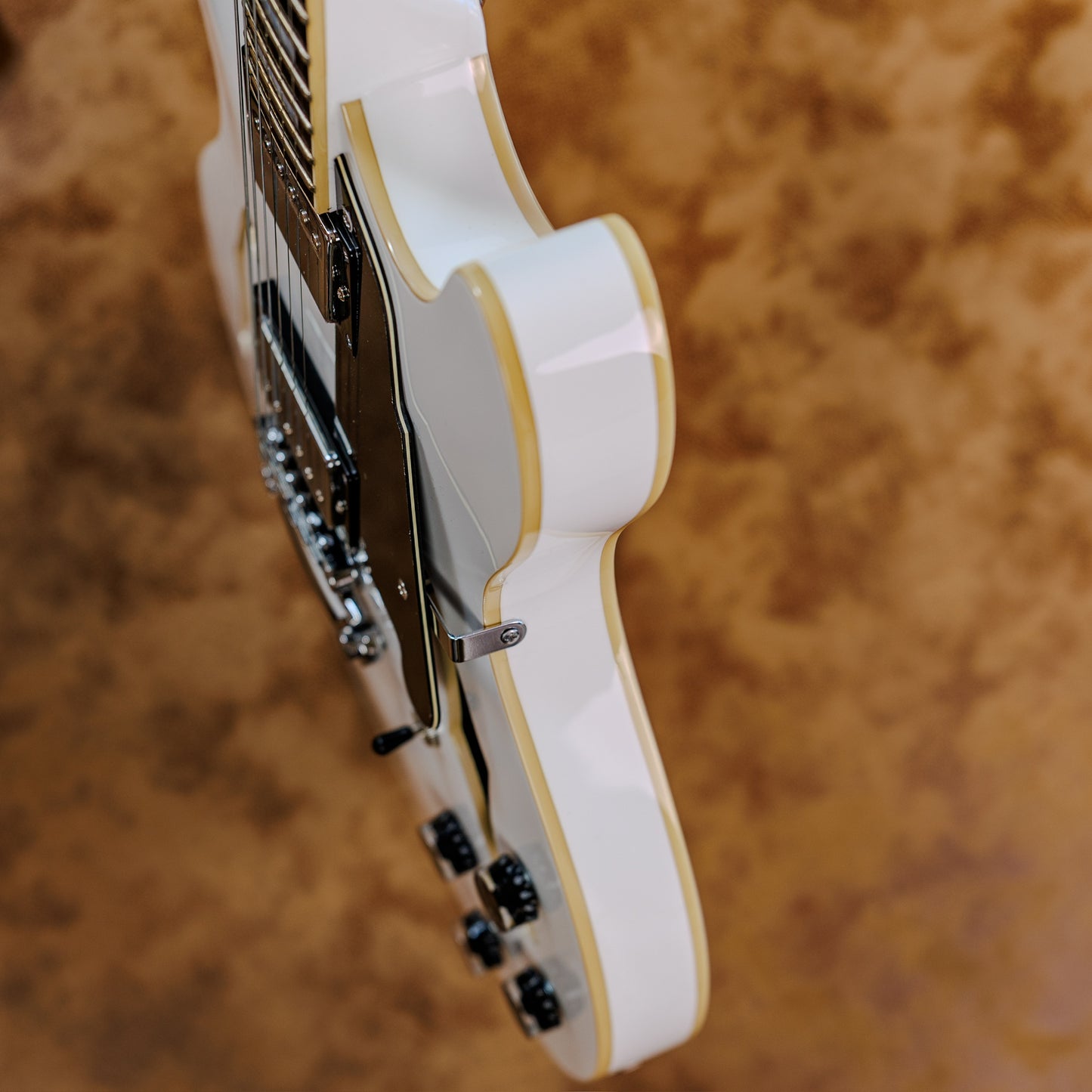 Minty D'Angelico Premier DC Semi-Hollow Double Cutaway with Stop-Bar Tailpiece 2010s - White
