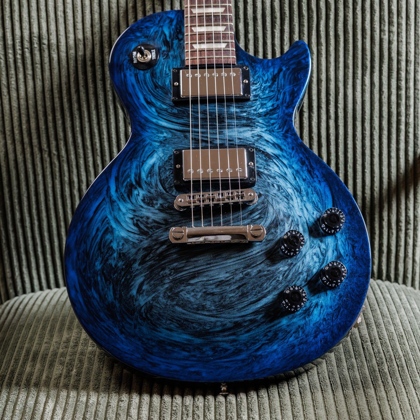 RARE Gibson USA Anniversary Nashville Flood Les Paul Studio 2011 - Blue Swirl Burst