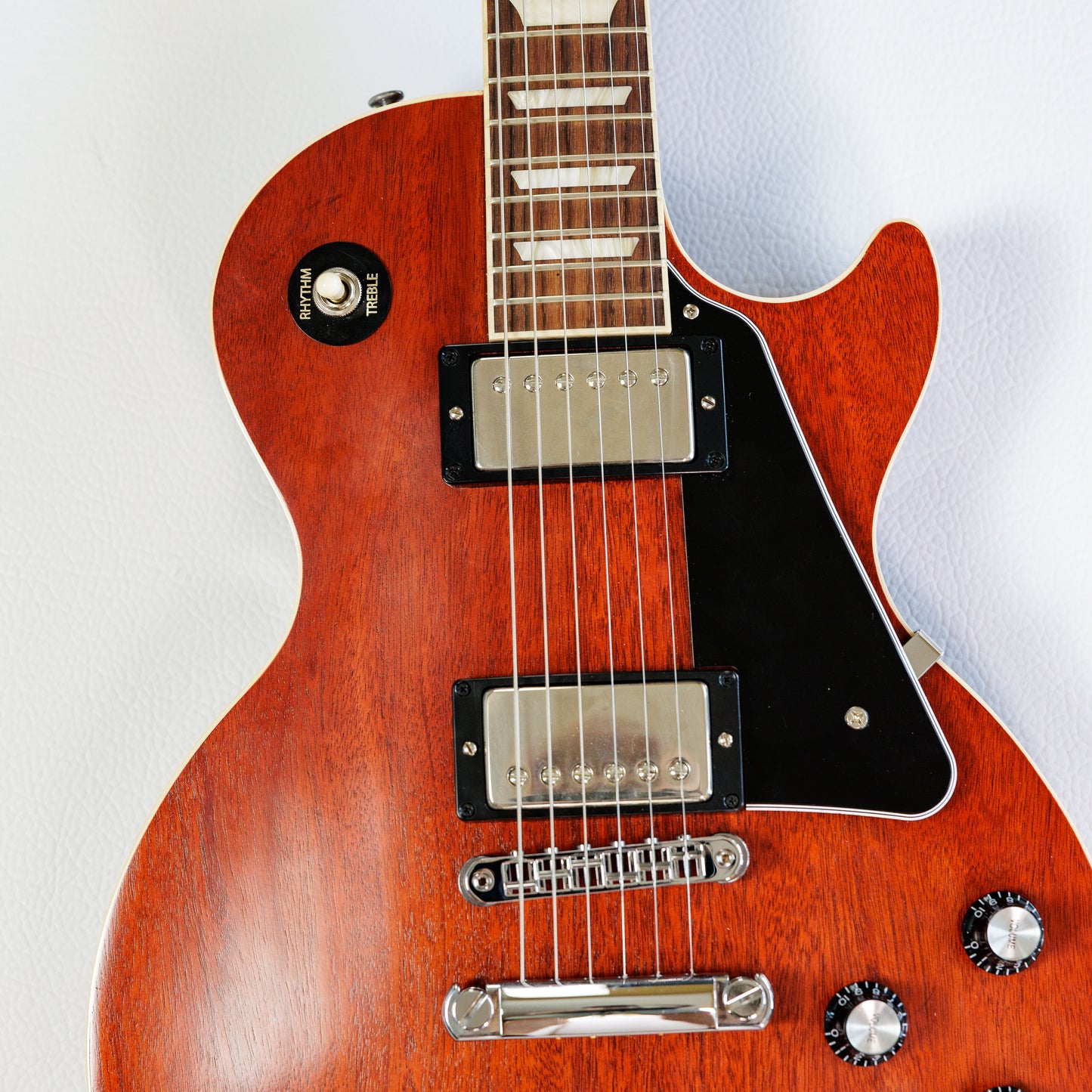 Gibson Les Paul Traditional Pro V Satin Mahogany Top 2020 - Satin Wine Red