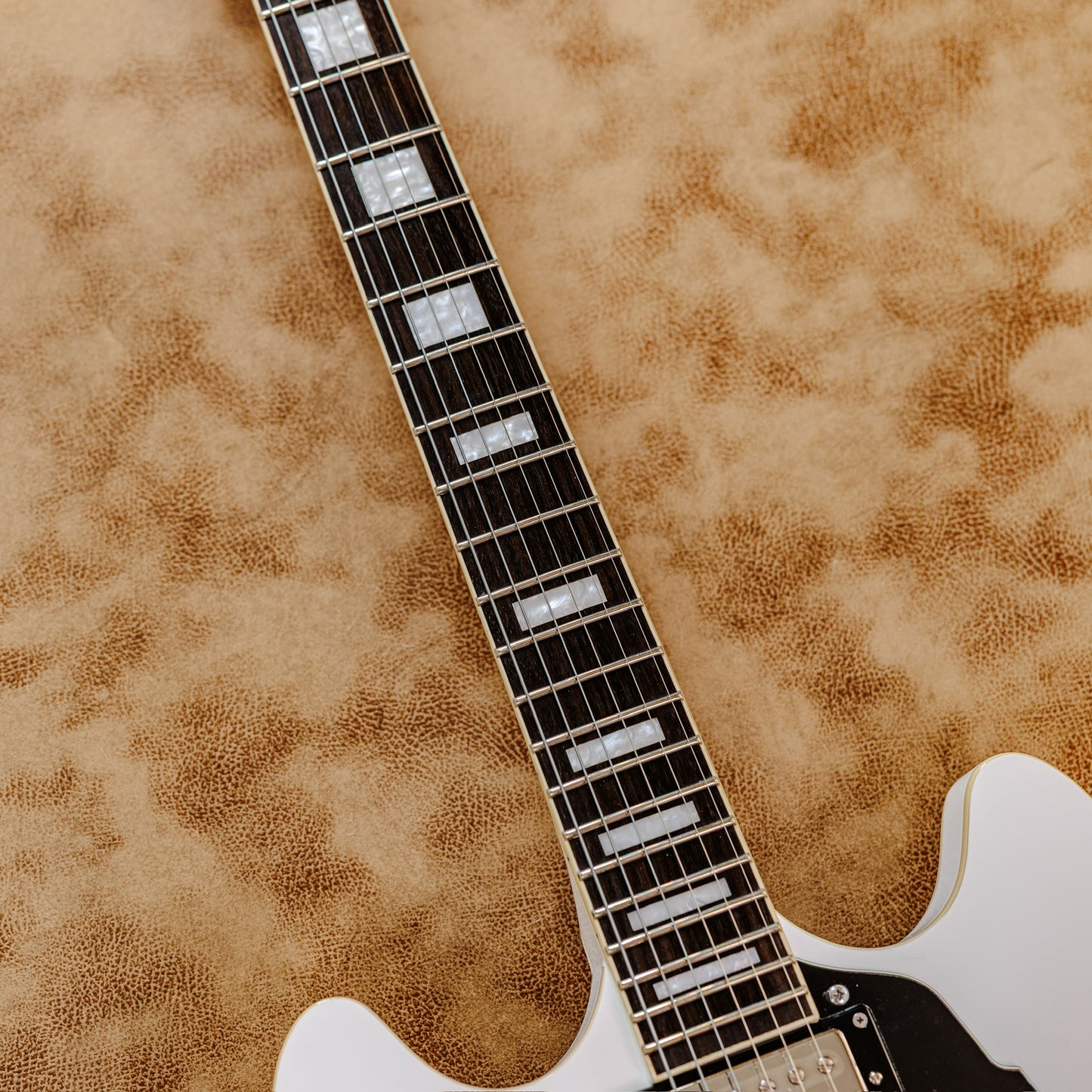 Minty D'Angelico Premier DC Semi-Hollow Double Cutaway with Stop-Bar Tailpiece 2010s - White