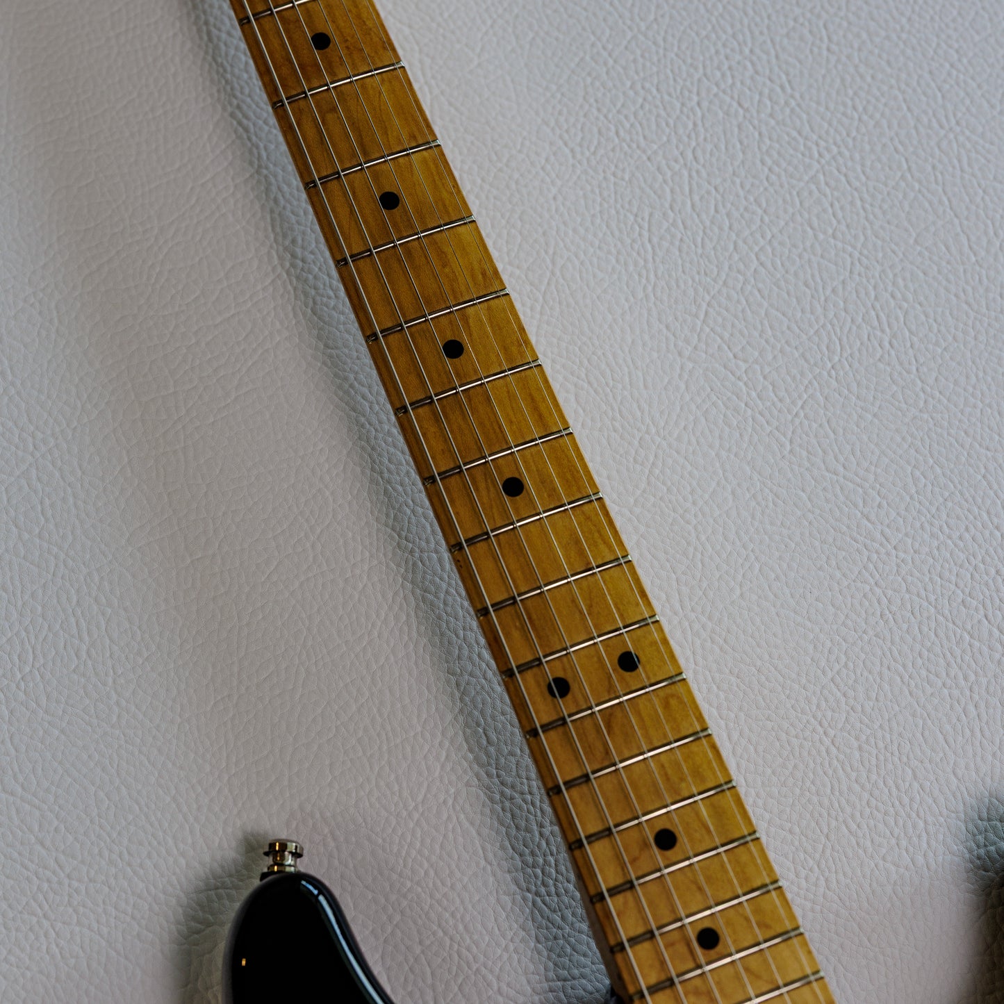 1998 Fender Standard Stratocaster – Black Maple Neck | Upgraded Pickguard | MIM