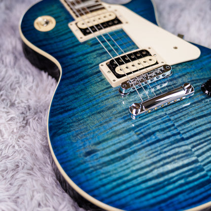 STUNNING Gibson Les Paul Traditional Pro V 2024 - Ocean Water Perimeter