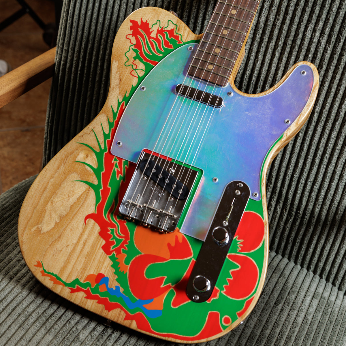Fender Artist Series Jimmy Page Telecaster with Rosewood Fretboard 2019 - Natural with Dragon Graphic