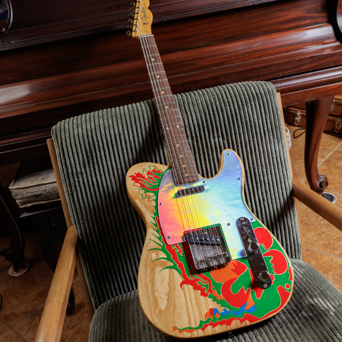 Fender Artist Series Jimmy Page Telecaster with Rosewood Fretboard 2019 - Natural with Dragon Graphic