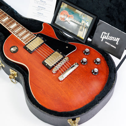Gibson Les Paul Traditional Pro V Satin Mahogany Top 2020 - Satin Wine Red