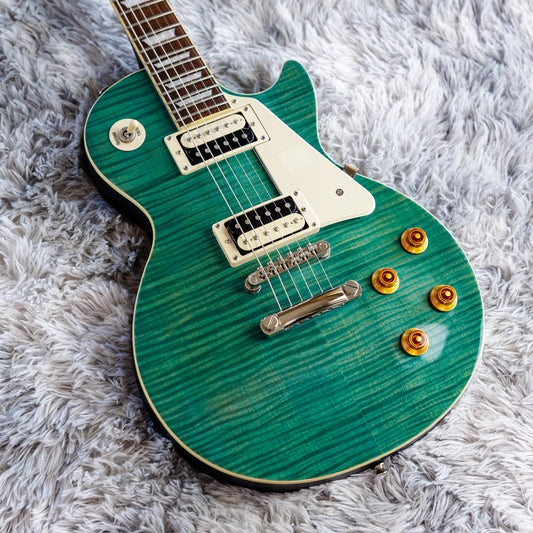 STUNNING Epiphone Les Paul Traditional Pro 2014 - Aqua Blue Satin