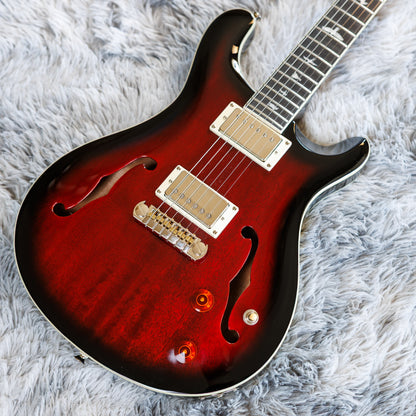 Stunning PRS SE Hollowbody Standard 2020 - 2024 - Fire Red Burst