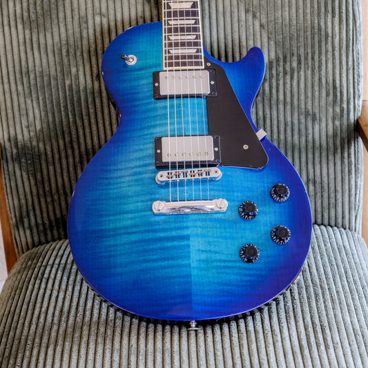 2024 Gibson Les Paul Studio Session – Cobalt Burst w/ Flame Top, Bound Board & OHGB