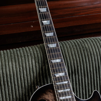 Gibson Mark Morton Signature Les Paul Modern Quilt 2026 - Translucent Ebony Burst Satin