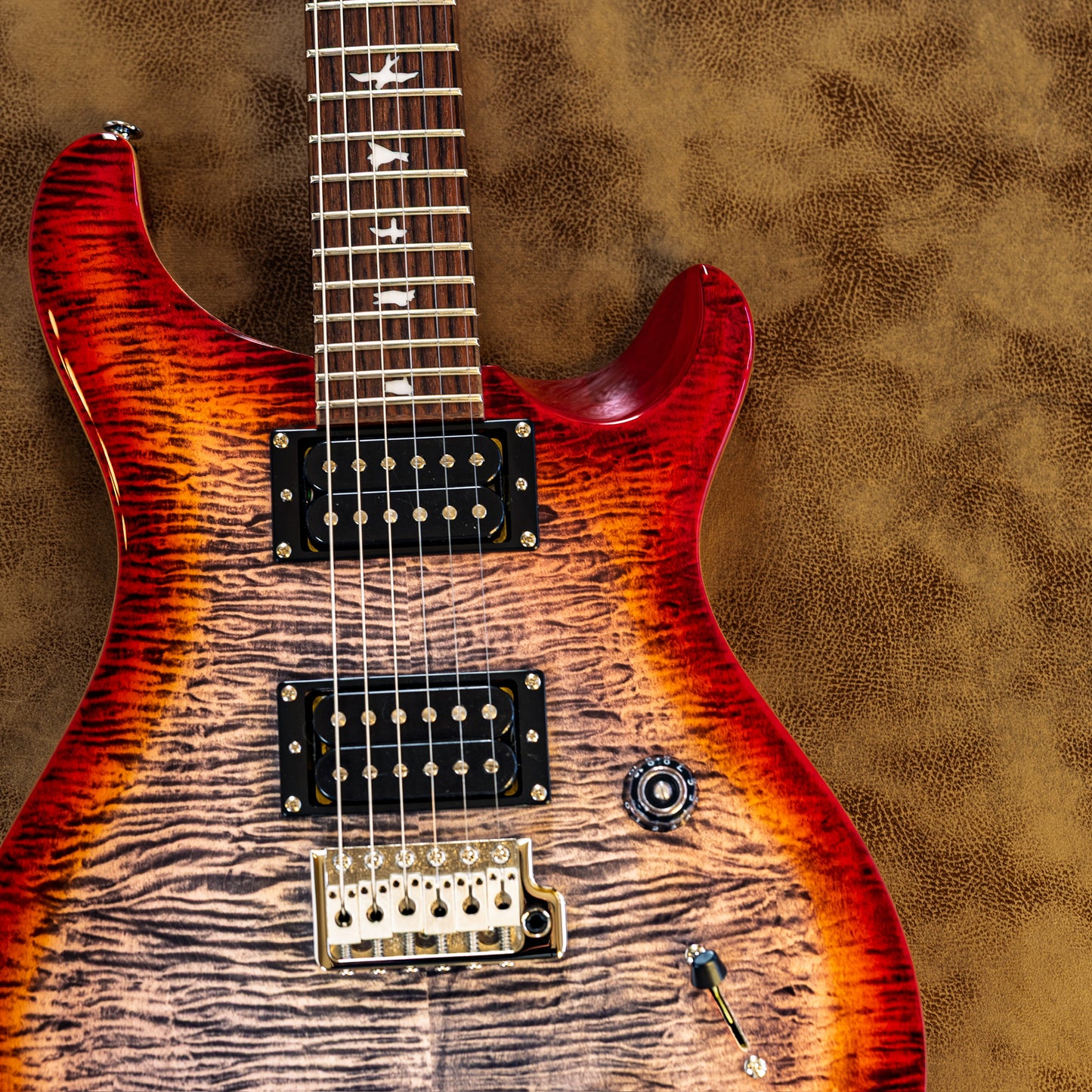 PRS SE Custom 24 Quilt 2025 - Present - Charcoal Cherry Burst