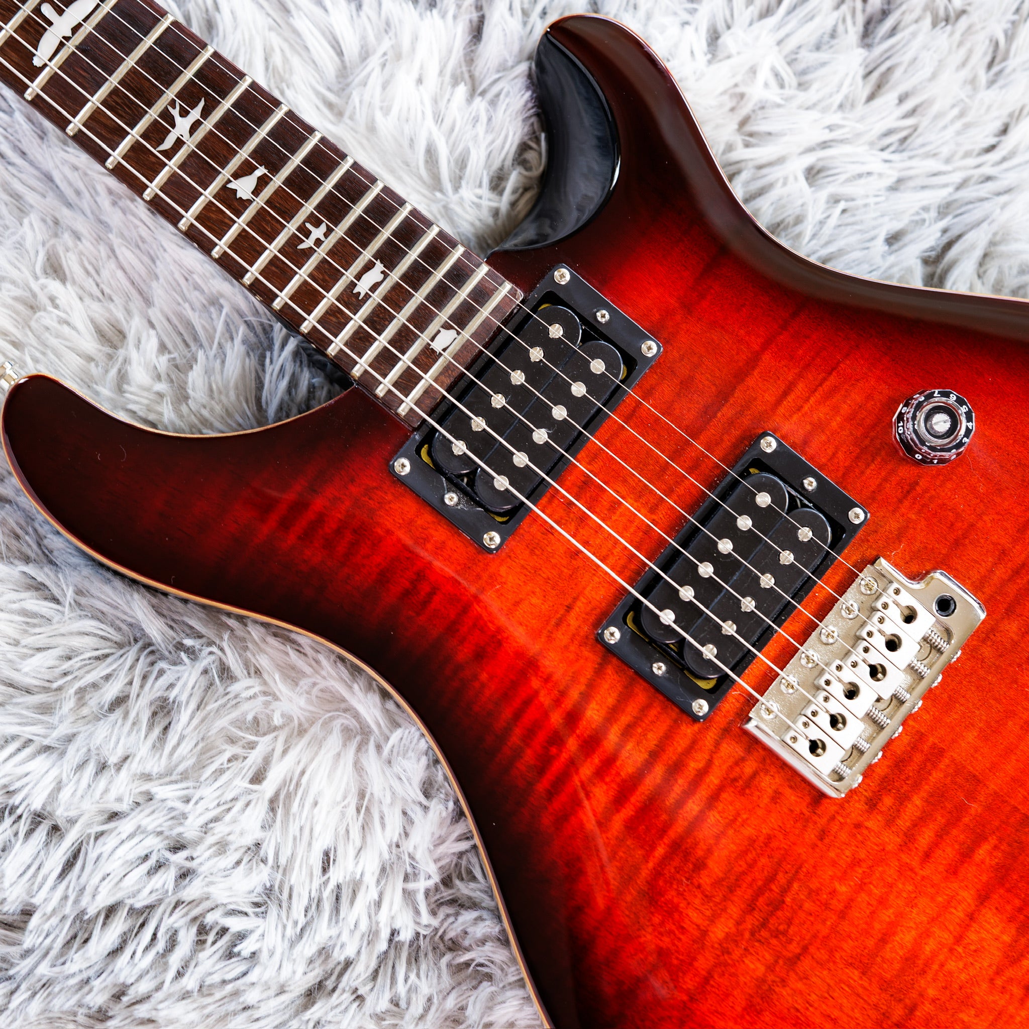 PRS SE Custom 24 2022 - Fire Red Burst – Aeonic Frets