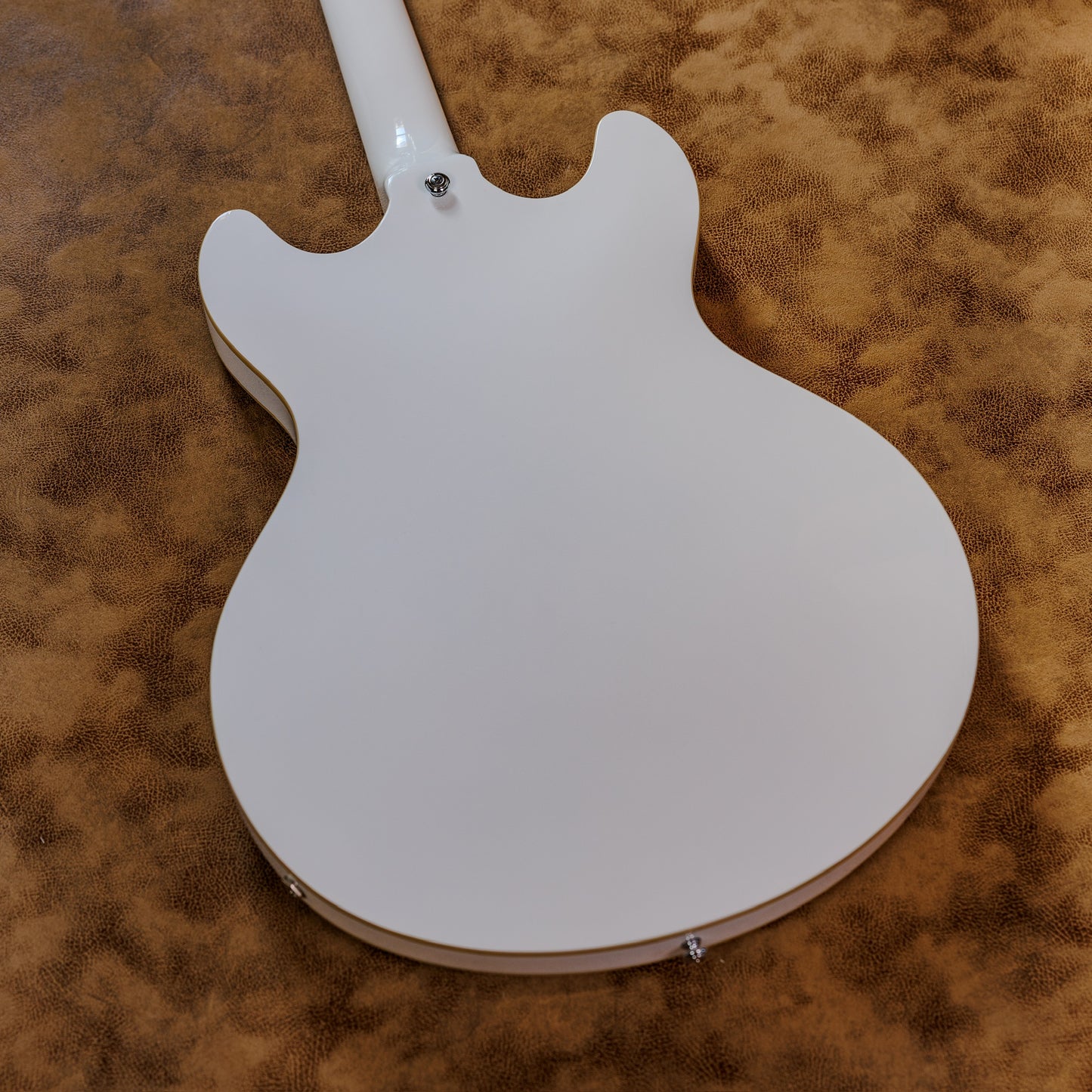 Minty D'Angelico Premier DC Semi-Hollow Double Cutaway with Stop-Bar Tailpiece 2010s - White
