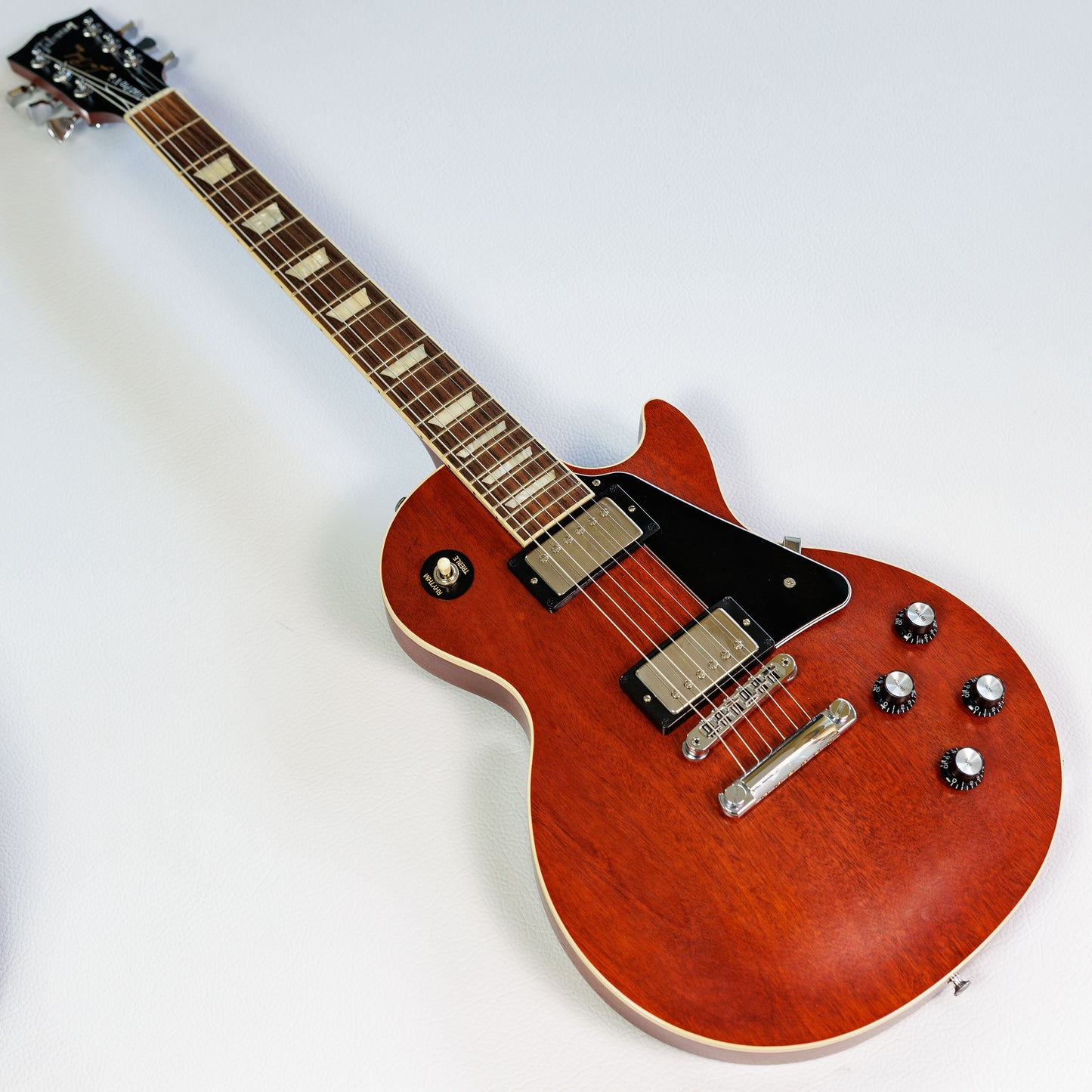 Gibson Les Paul Traditional Pro V Satin Mahogany Top 2020 - Satin Wine Red