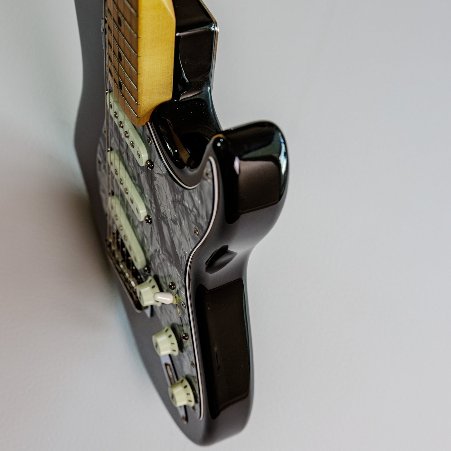 1998 Fender Standard Stratocaster – Black Maple Neck | Upgraded Pickguard | MIM