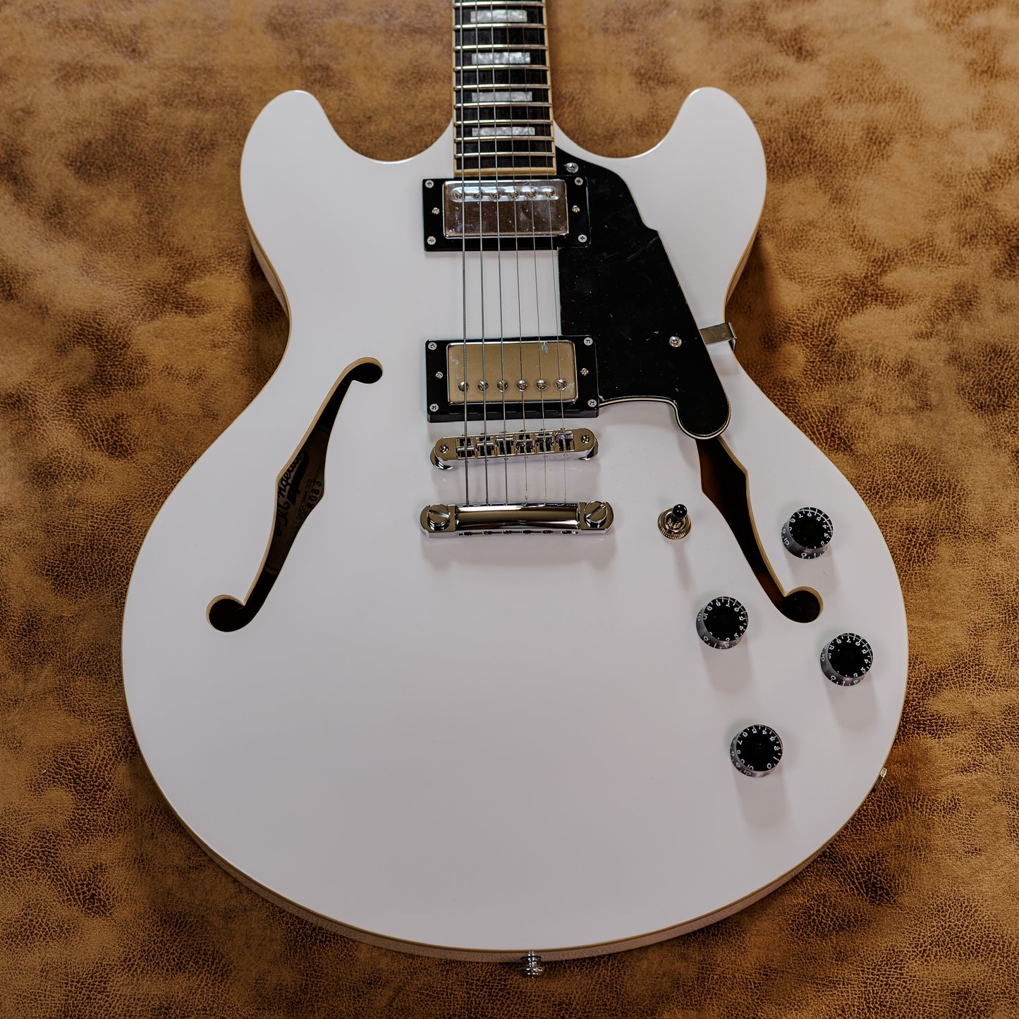 Minty D'Angelico Premier DC Semi-Hollow Double Cutaway with Stop-Bar Tailpiece 2010s - White