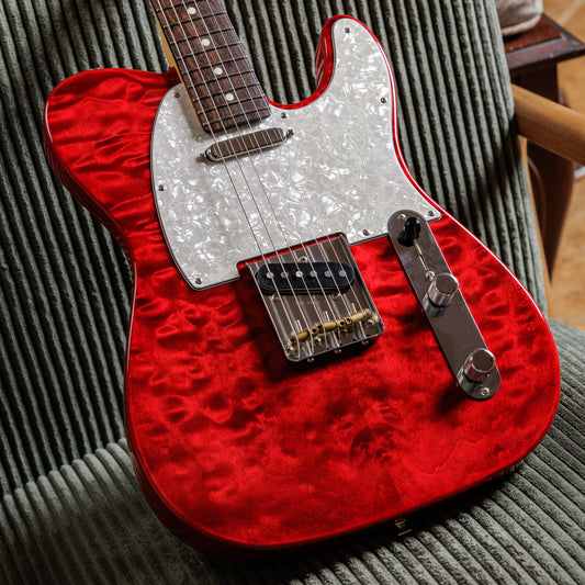 Fender MIJ Hybrid II Telecaster QMT 2024 Collection 2024 - Red Beryl