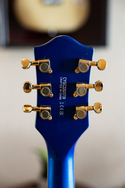 Gretsch G5655TG Electromatic Center Block Jr. Single Cutaway with Gold Hardware 2019 - Present - Azure Metallic