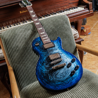 RARE Gibson USA Anniversary Nashville Flood Les Paul Studio 2011 - Blue Swirl Burst