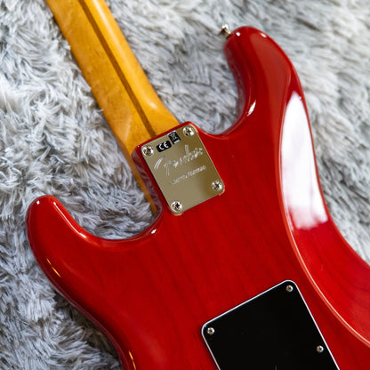 Clean Fender Rarities Series Flame Ash Top American Original '60s Stratocaster with Birdseye Maple Neck 2019 - Plasma Red Burst