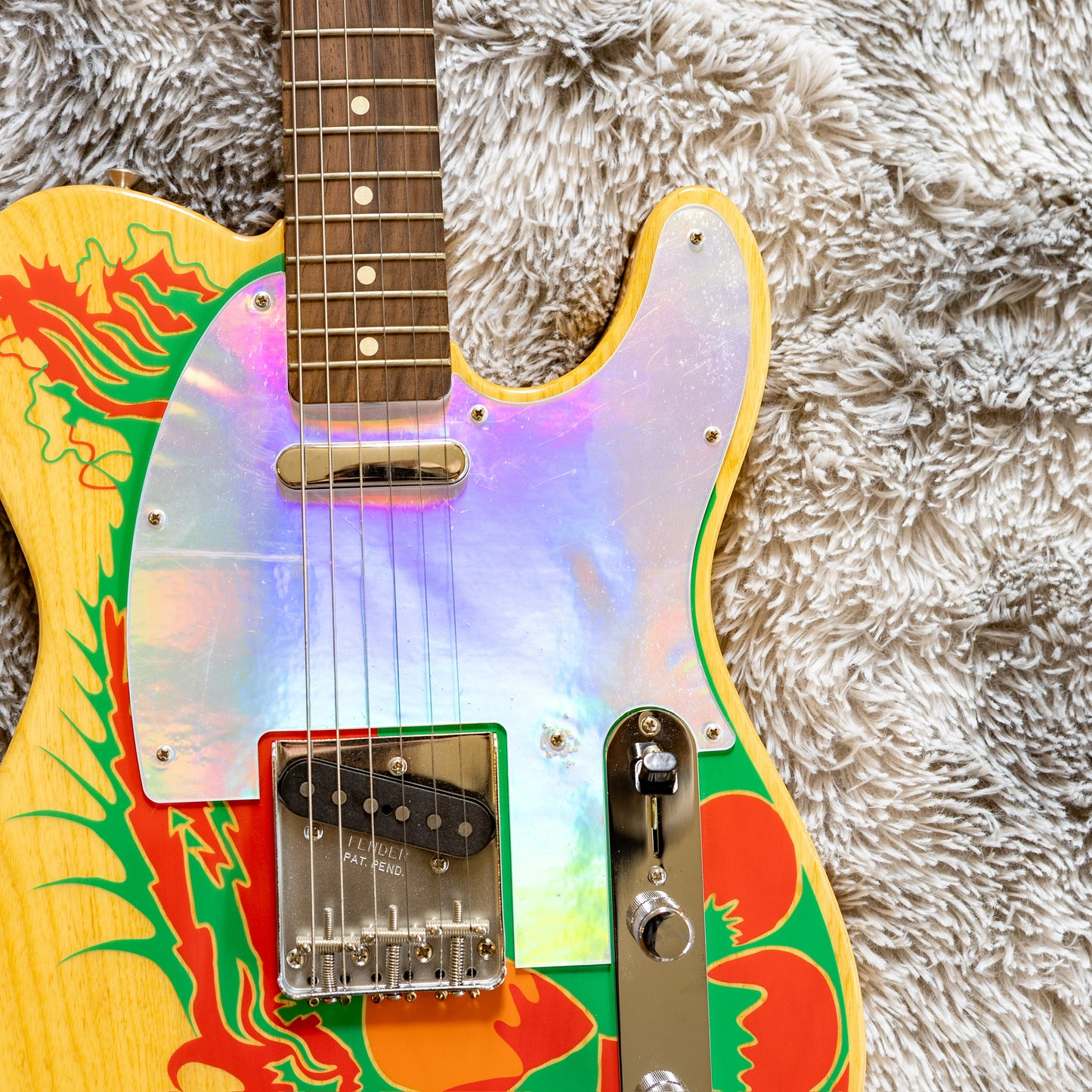 Fender Artist Series Jimmy Page Telecaster with Rosewood Fretboard 2019 - Natural with Dragon Graphic