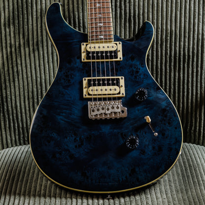 PRS SE Custom 24 Exotic Poplar Burl Limited Edition 2019 - 2020 - Whale Blue