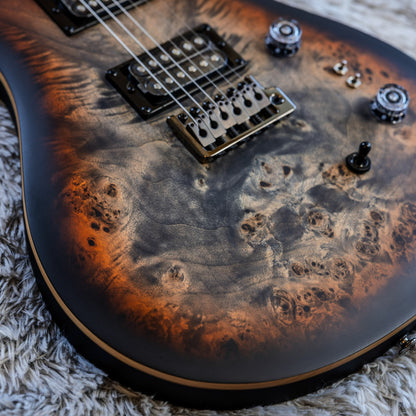 Minty PRS SE Custom 24-08 Poplar Burl Limited Edition 2025 - Charcoal Cherry Midnight Burst