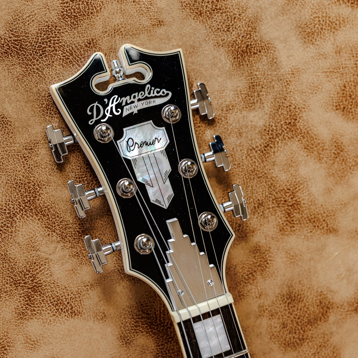 Minty D'Angelico Premier DC Semi-Hollow Double Cutaway with Stop-Bar Tailpiece 2010s - White