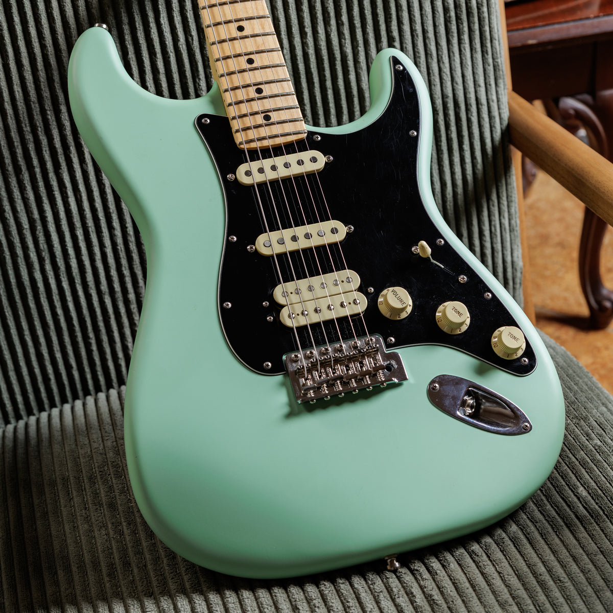 Fender American Performer Stratocaster HSS with Maple Fretboard 2022 - Satin Surf Green