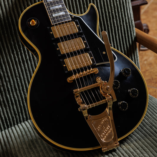 Gibson Custom Shop Historic 3-Pickup '57 Les Paul Custom Black Beauty Reissue with Bigsby 2026 - Ebony VOS