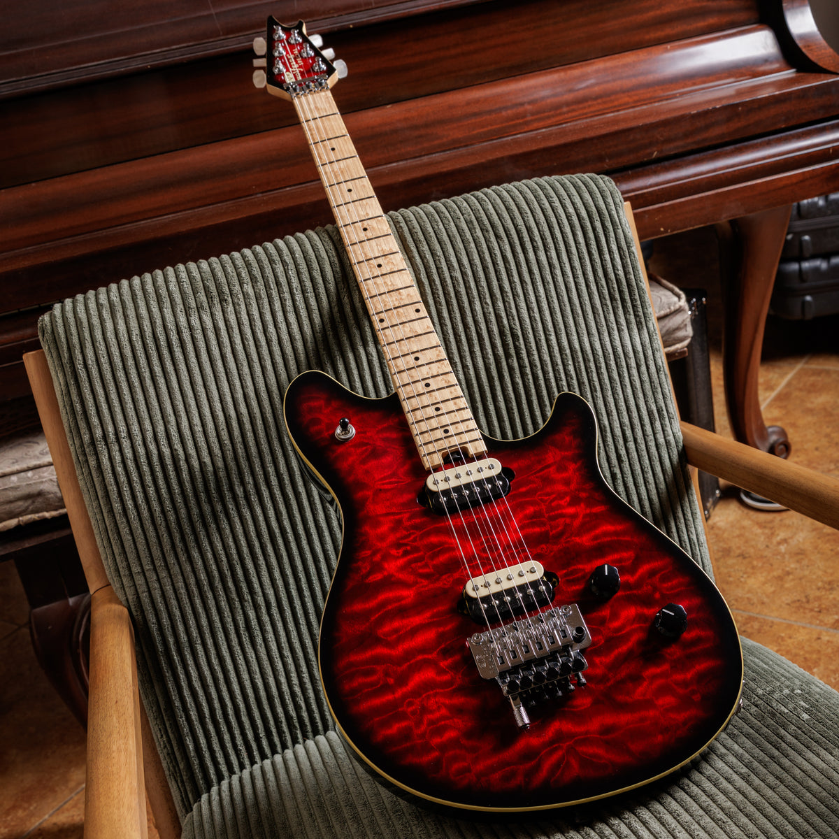 EVH Wolfgang WG Special QM with Birds-Eye Maple Neck 2013 - Sangria