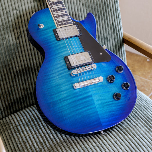 2024 Gibson Les Paul Studio Session – Cobalt Burst w/ Flame Top, Bound Board & OHGB