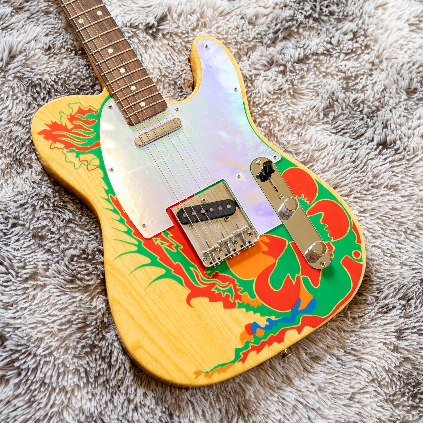 Fender Artist Series Jimmy Page Telecaster with Rosewood Fretboard 2019 - Natural with Dragon Graphic