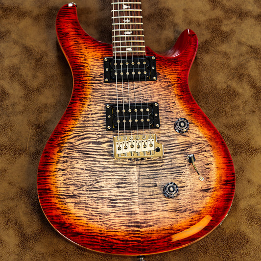 PRS SE Custom 24 Quilt 2025 - Present - Charcoal Cherry Burst