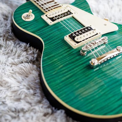 STUNNING Epiphone Les Paul Traditional Pro 2014 - Aqua Blue Satin