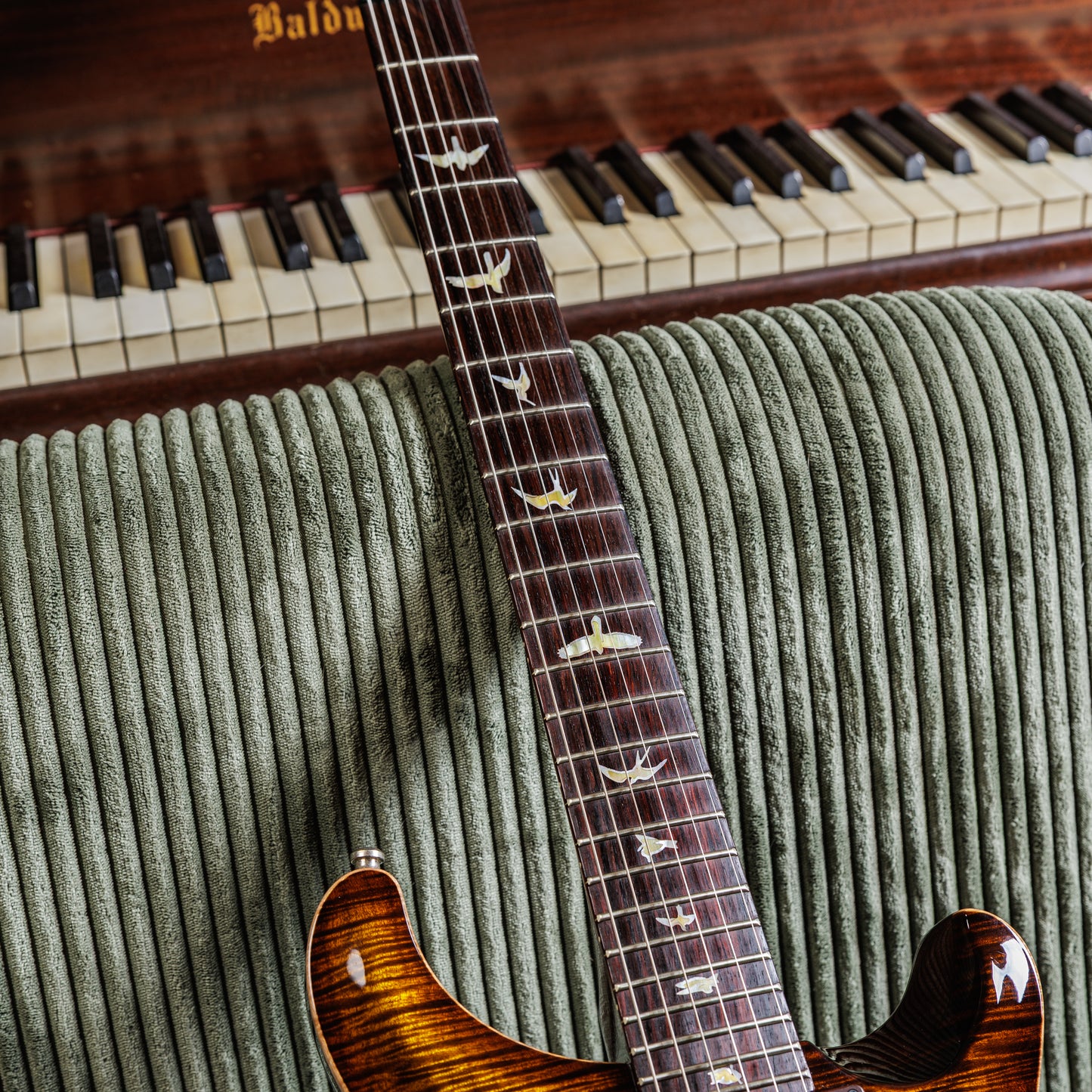 PRS Custom 24 Wood Library Black Gold Burst