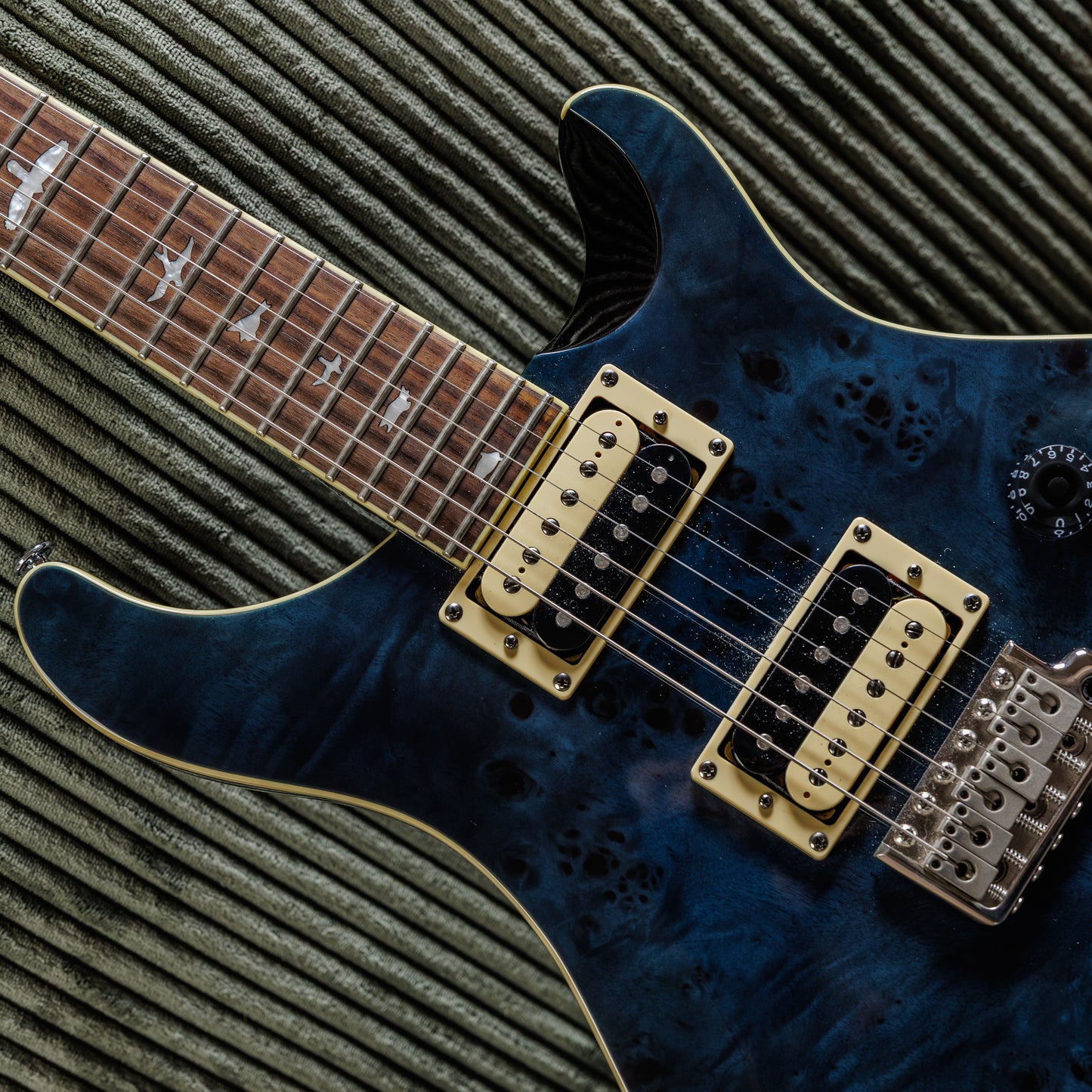 PRS SE Custom 24 Exotic Poplar Burl Limited Edition 2019 - 2020 - Whale Blue