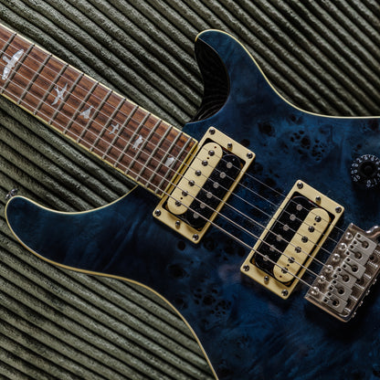 PRS SE Custom 24 Exotic Poplar Burl Limited Edition 2019 - 2020 - Whale Blue