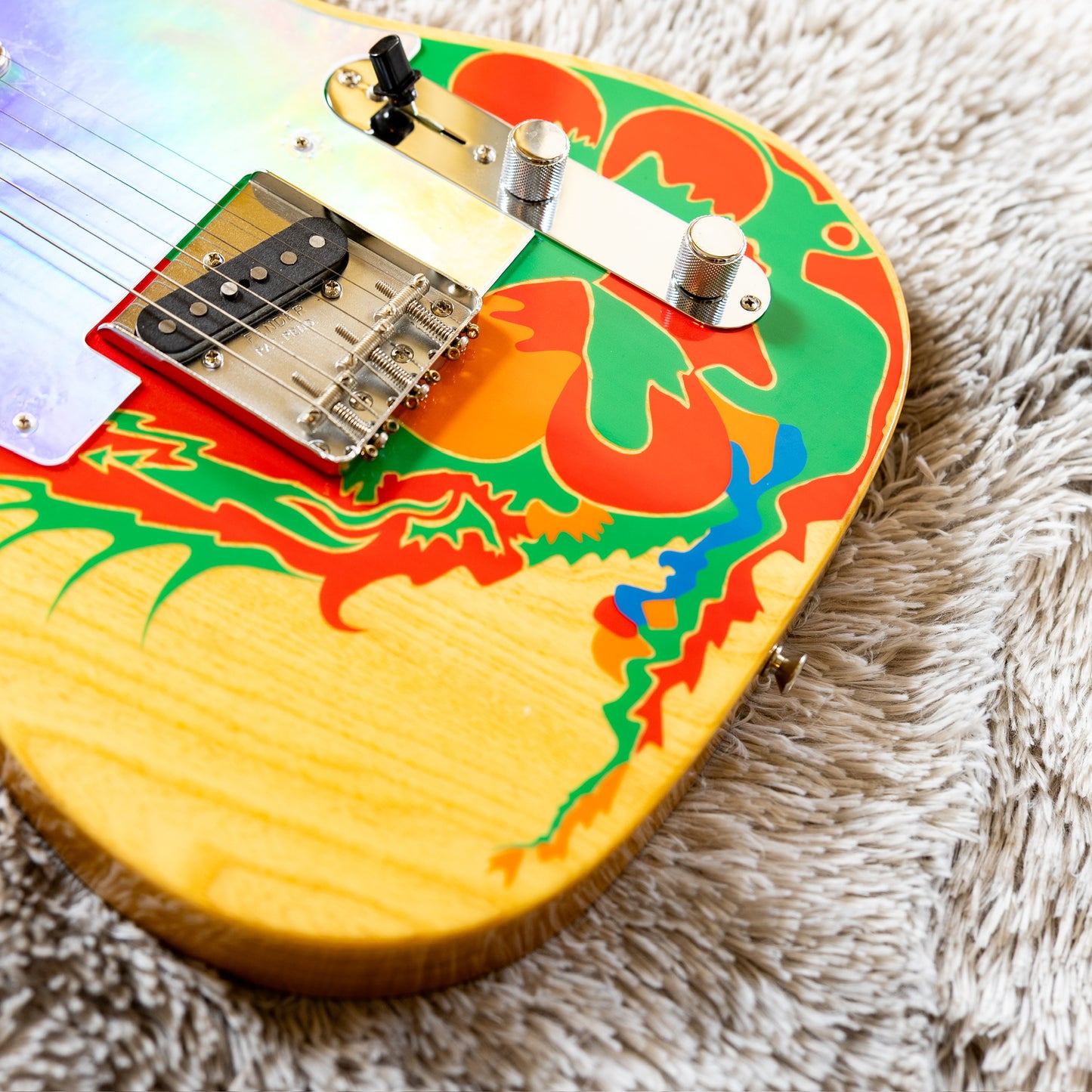 Fender Artist Series Jimmy Page Telecaster with Rosewood Fretboard 2019 - Natural with Dragon Graphic